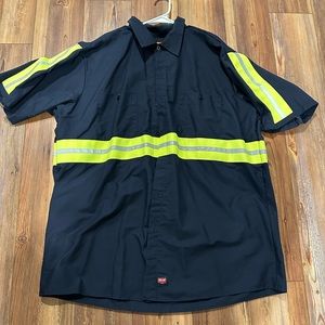 Red Kap Short Sleeve Enhanced Visibility Industrial Work Shirt